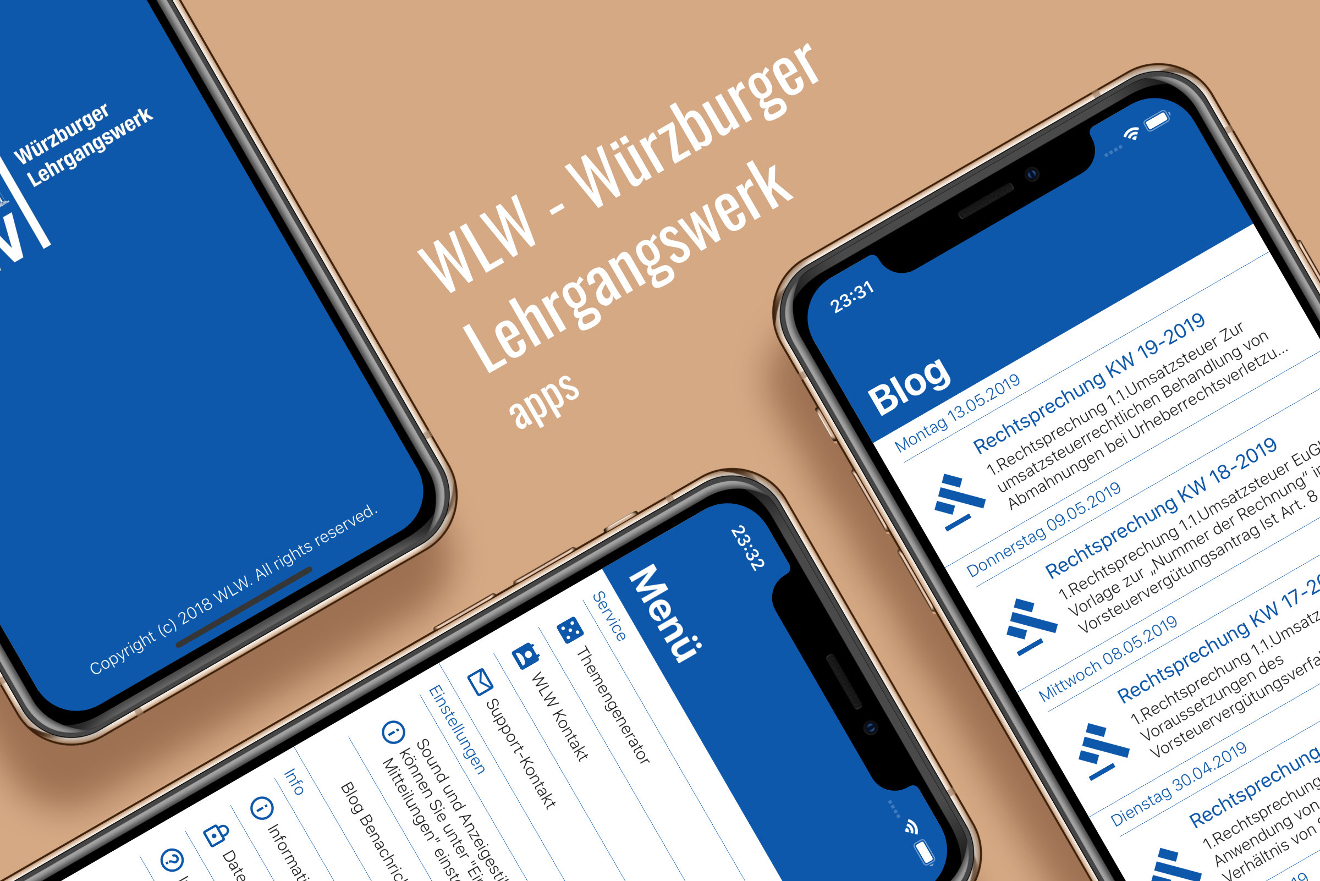 Mobile App für WLW - Würzburger Lehrgangswerk